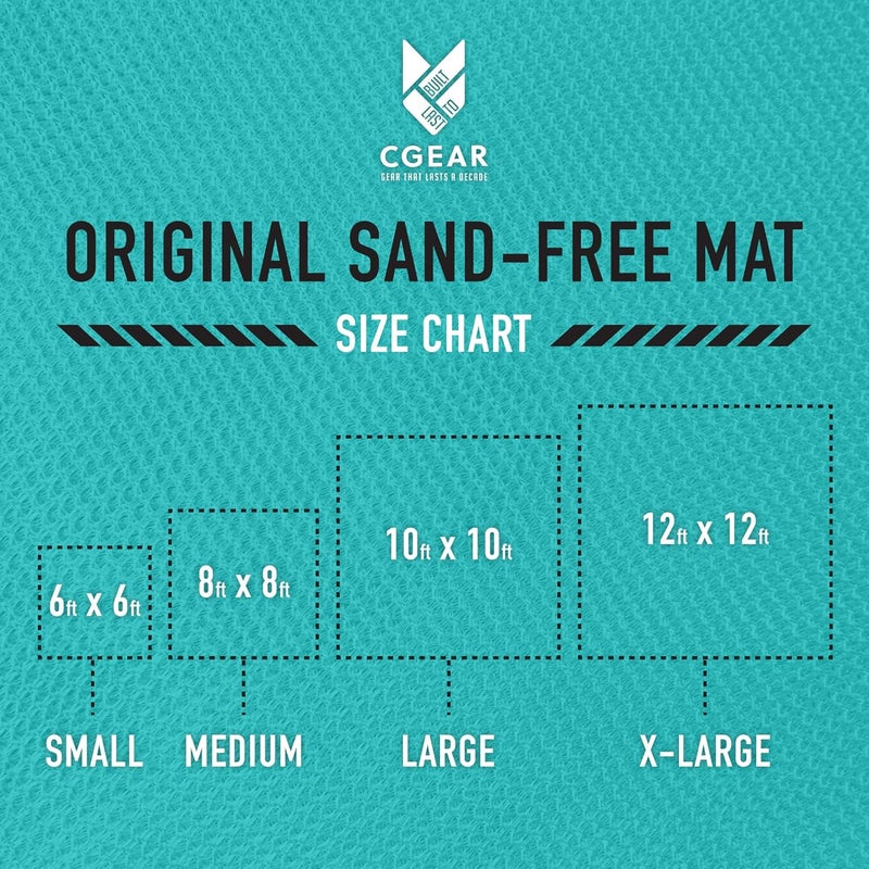 CGEAR Original Sand-Free Outdoor Rug Camping Mat - Water-Resistant & Anti-Fade Material - Military-Grade - Reversible Design - Area Rug for Beach, RV, & Picnics - Travel Bag - Image 3